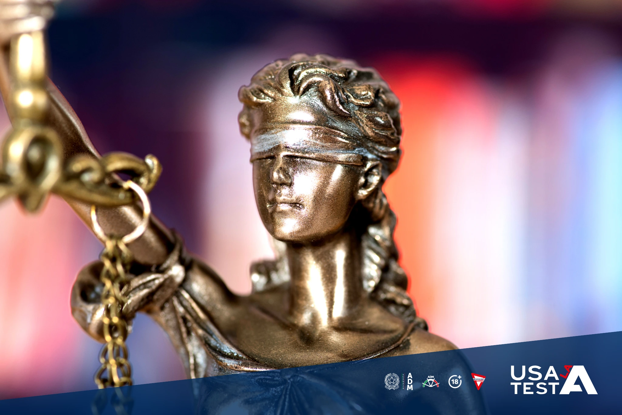 Statua della giustizia che simboleggia equilibrio e consapevolezza nel gioco